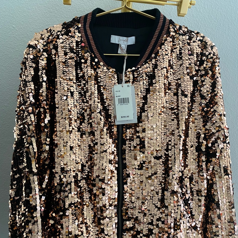 Scripted Sequin Bomber Jacket - Scripted- NWT. New With Tags. - Picture 6 of 16